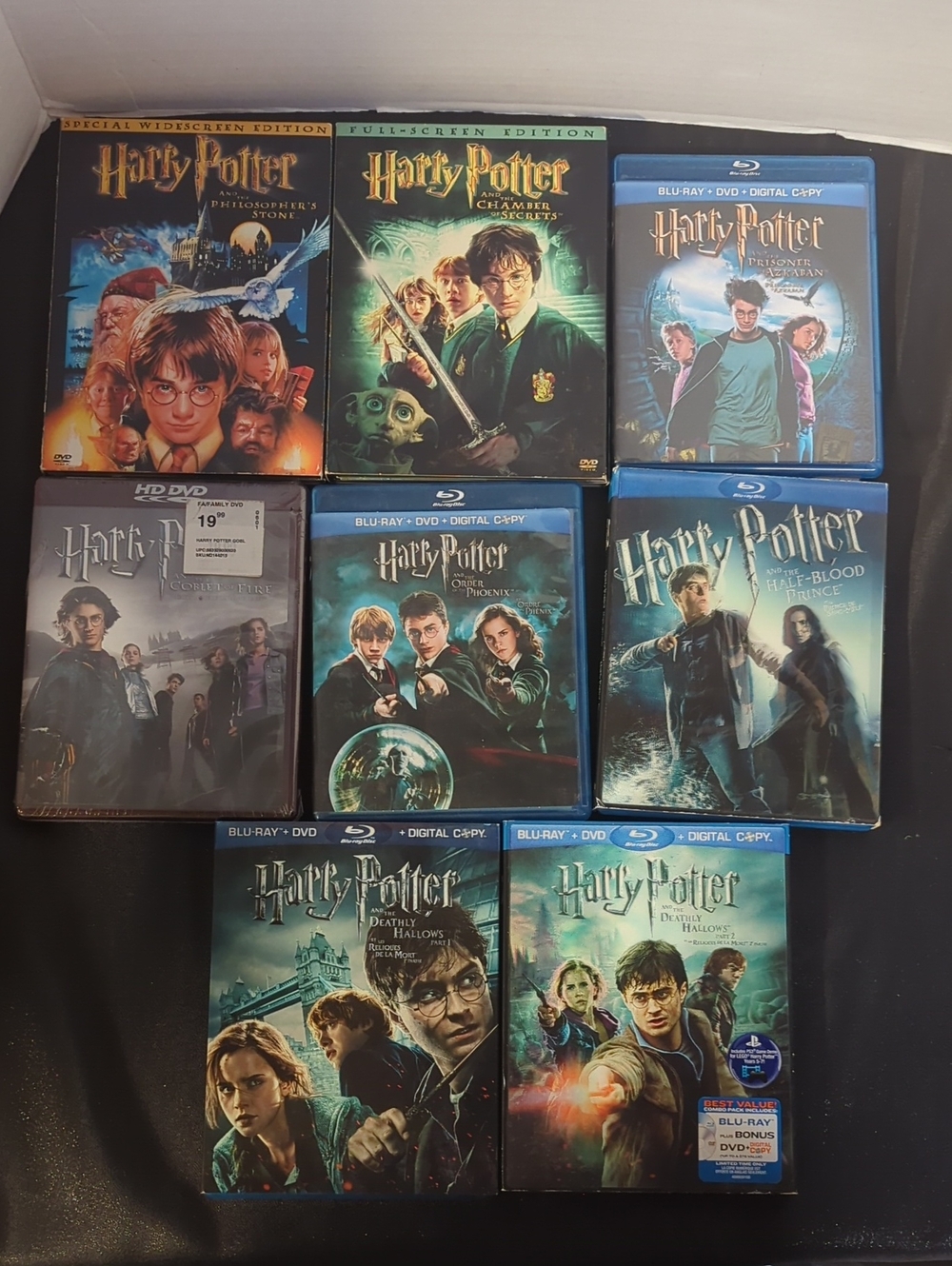 Complete Harry Potter DVD And Blu Ray Set Of 8